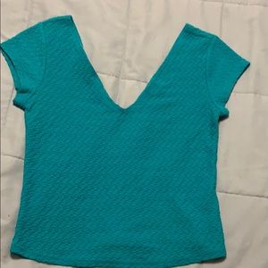 medium v-neck crop top